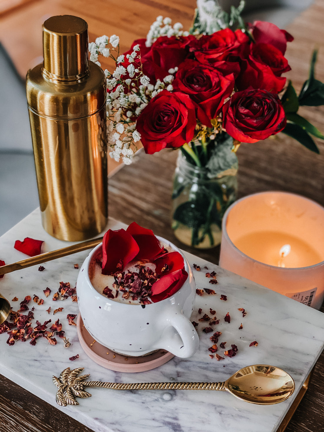 Honey and Rose Latte