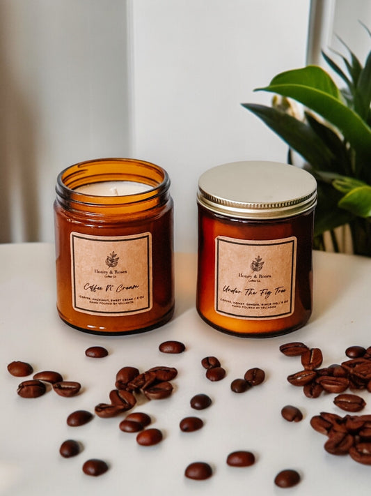 Hand-poured, Natural Candle By Honey & Roses