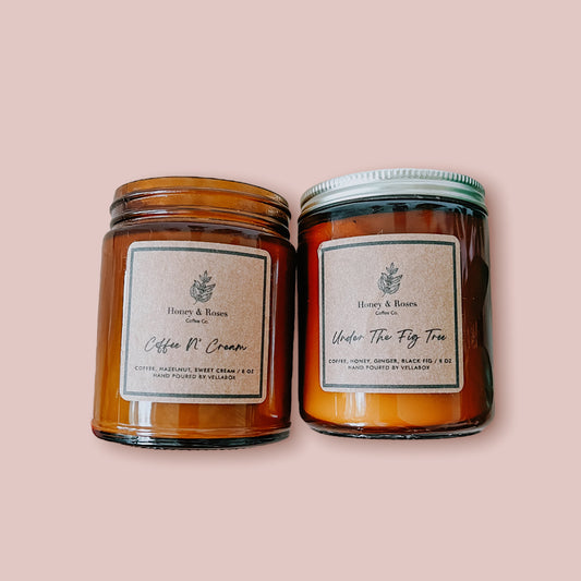 Hand-poured, Natural Candle By Honey & Roses