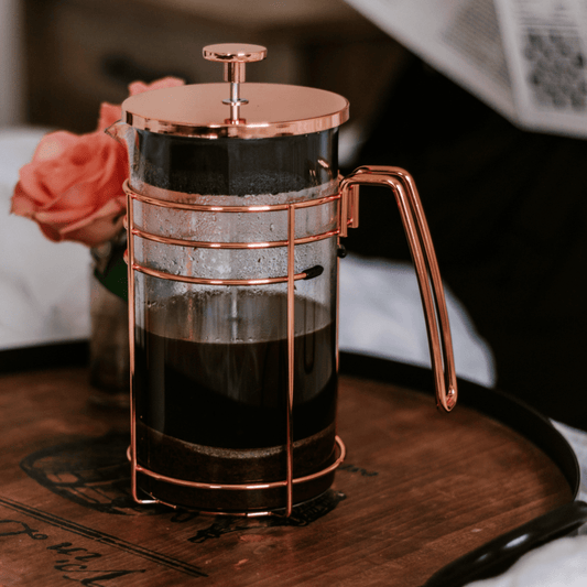 Rose Gold French Press | "Home"  by Honey & Roses Coffee Co.