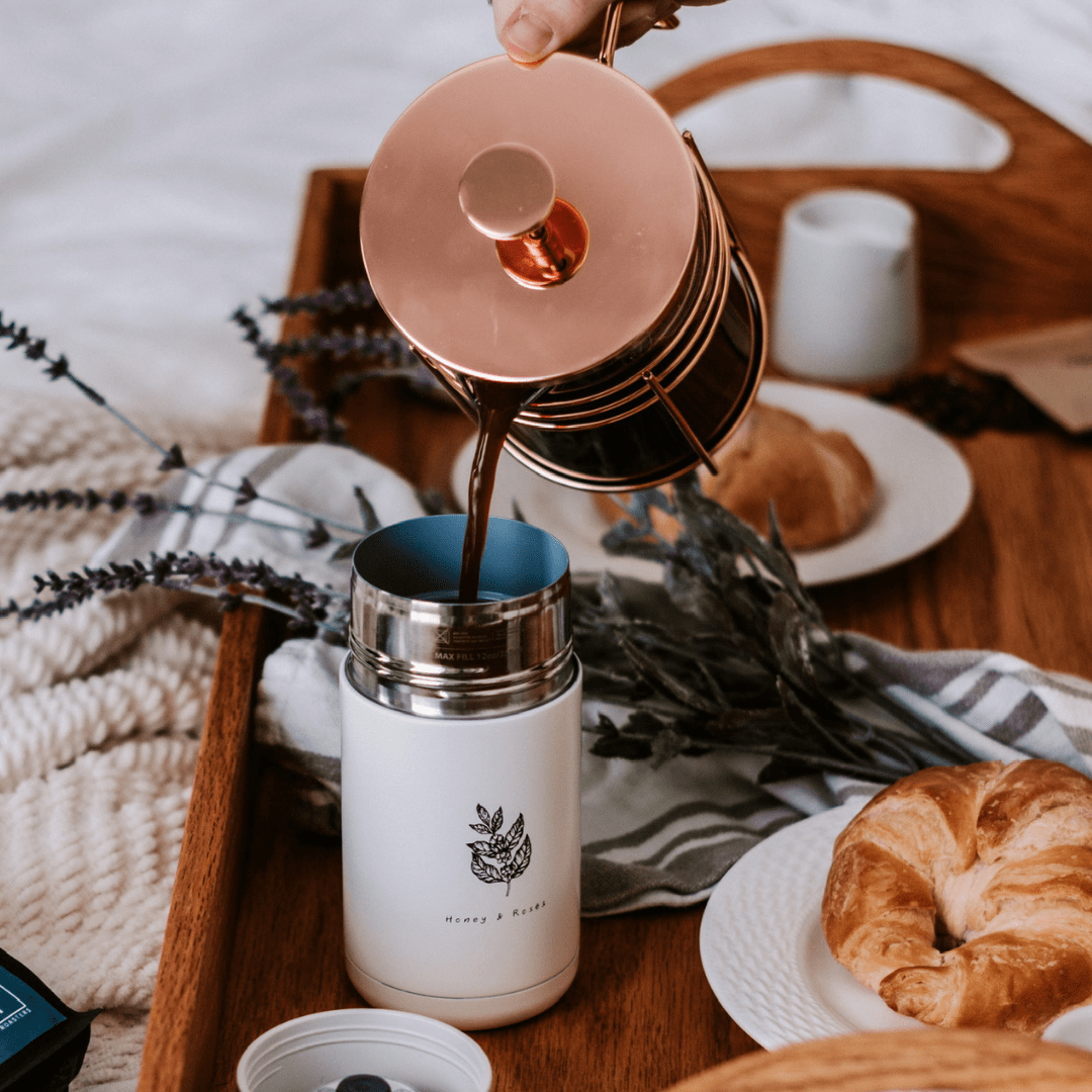Rose Gold French Press | "Home"  by Honey & Roses Coffee Co.